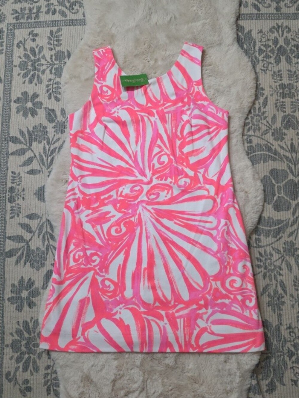 Lilly Pulitzer Callie Shift Dress Large Pink Sun Ray Shimmy Shimmy NWT